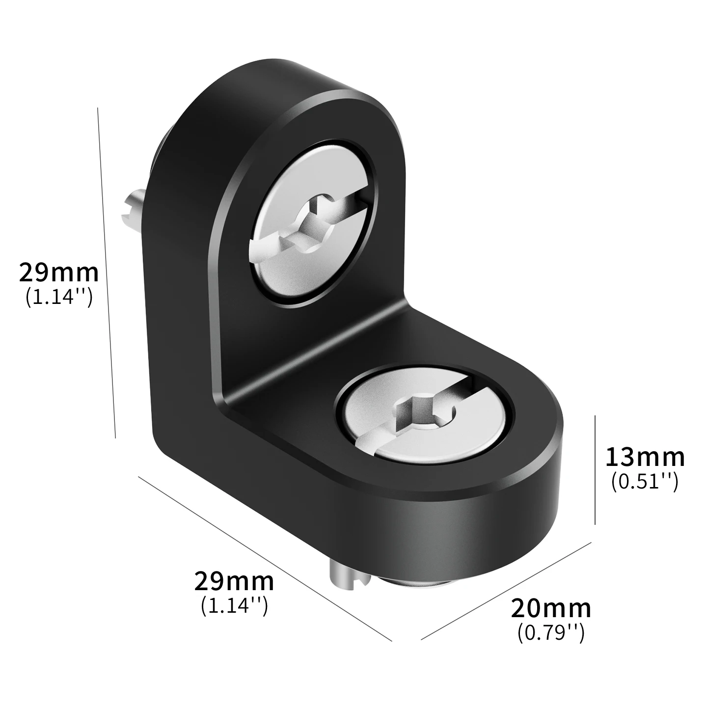 90 ° Rechtwinklige Halterung für DSLR-Kamerakäfig, Verlängerungshalterung, 1/4 3/8 Schraubenpositionierungsloch für Stativkopf-Adapterhalterung – Detail 12