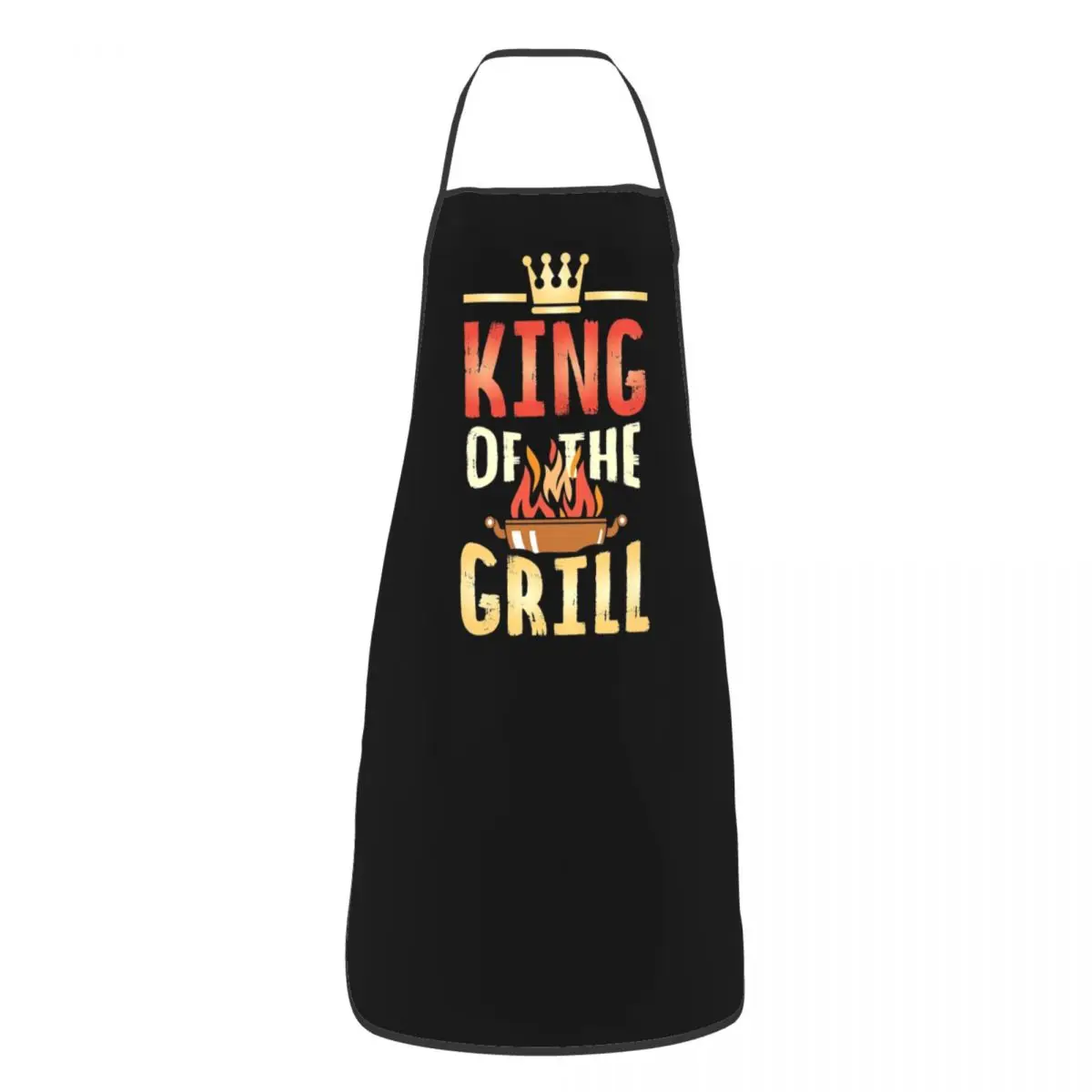 King Of The Grill Apron for Women Men Unisex Bib Barbecue BBQ Lover Cooking Kitchen Tablier Cuisine Chef Painting