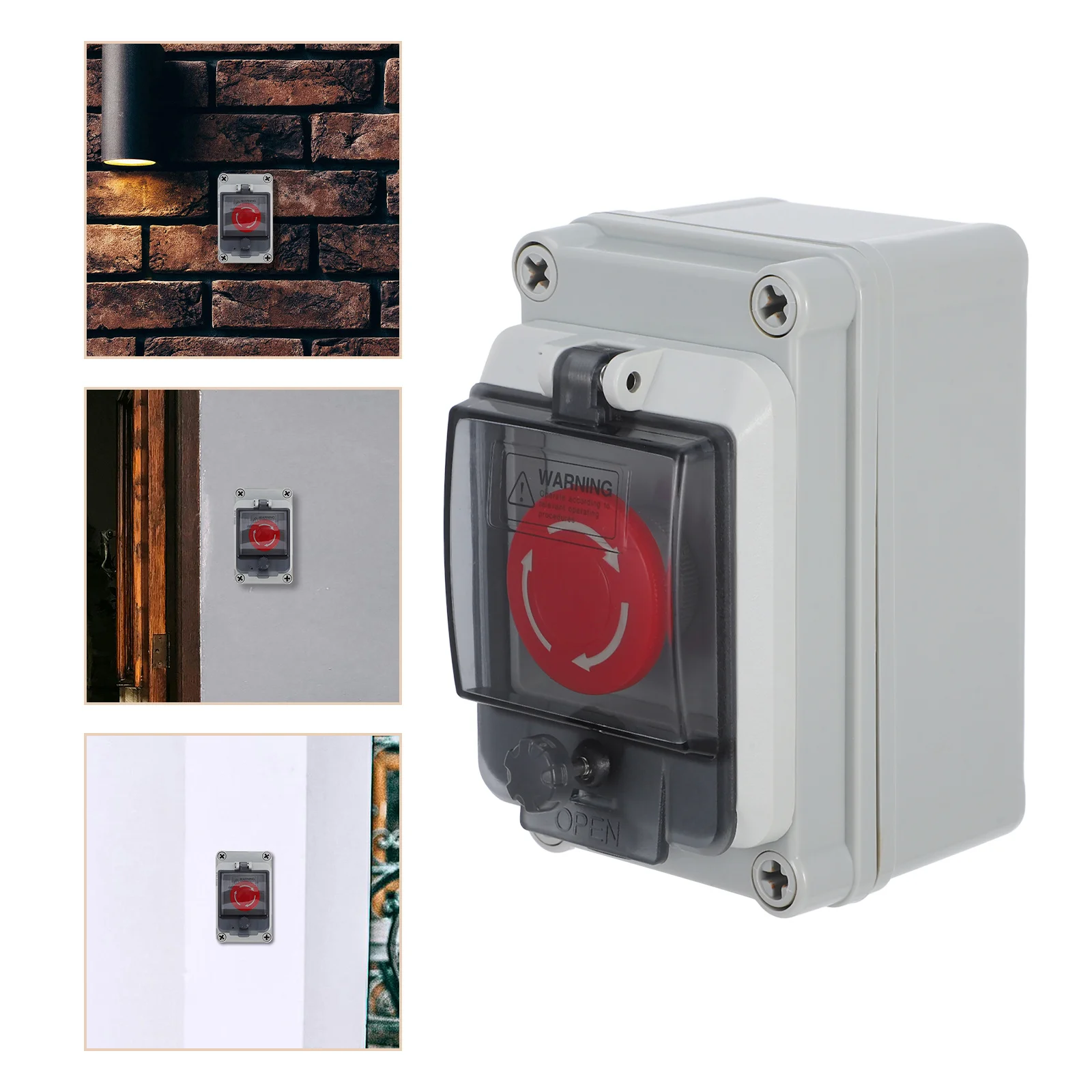 

Выключатель аварийной остановки, водонепроницаемая коробка, красный гриб, кнопка с фиксацией, уличный блок управления, кнопка аварийной остановки лифта, крышка