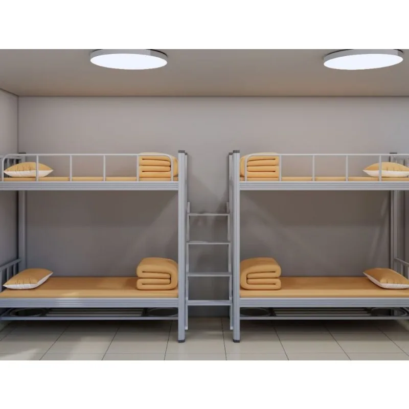 Iron frame dormitory bed quadruple and six students upper and lower cabinet apartment bed