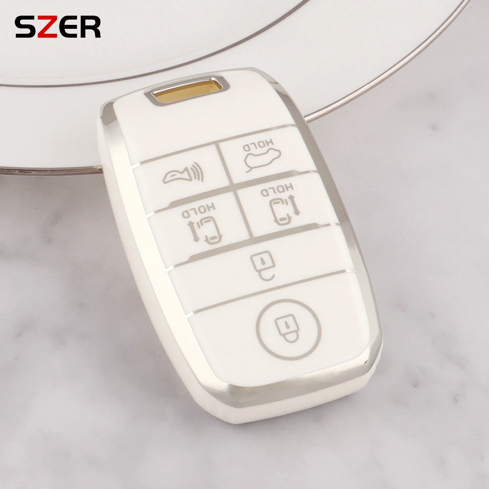 6 Button Remote Control TPU Car Key Cover Holder for KIA Sedona Grand Carnival Sorento Shell Fob Key Case Protection Skin