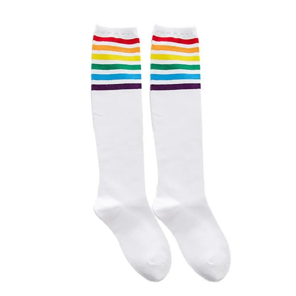 جوارب ملونة بأرجل طويلة للنساء ، ألوان متنوعة مبطنة ، جوارب بألوان قوس قزح حية ، جوارب نسائية ، تصدير ، شعبية ، تصميم جديد ، ملابس