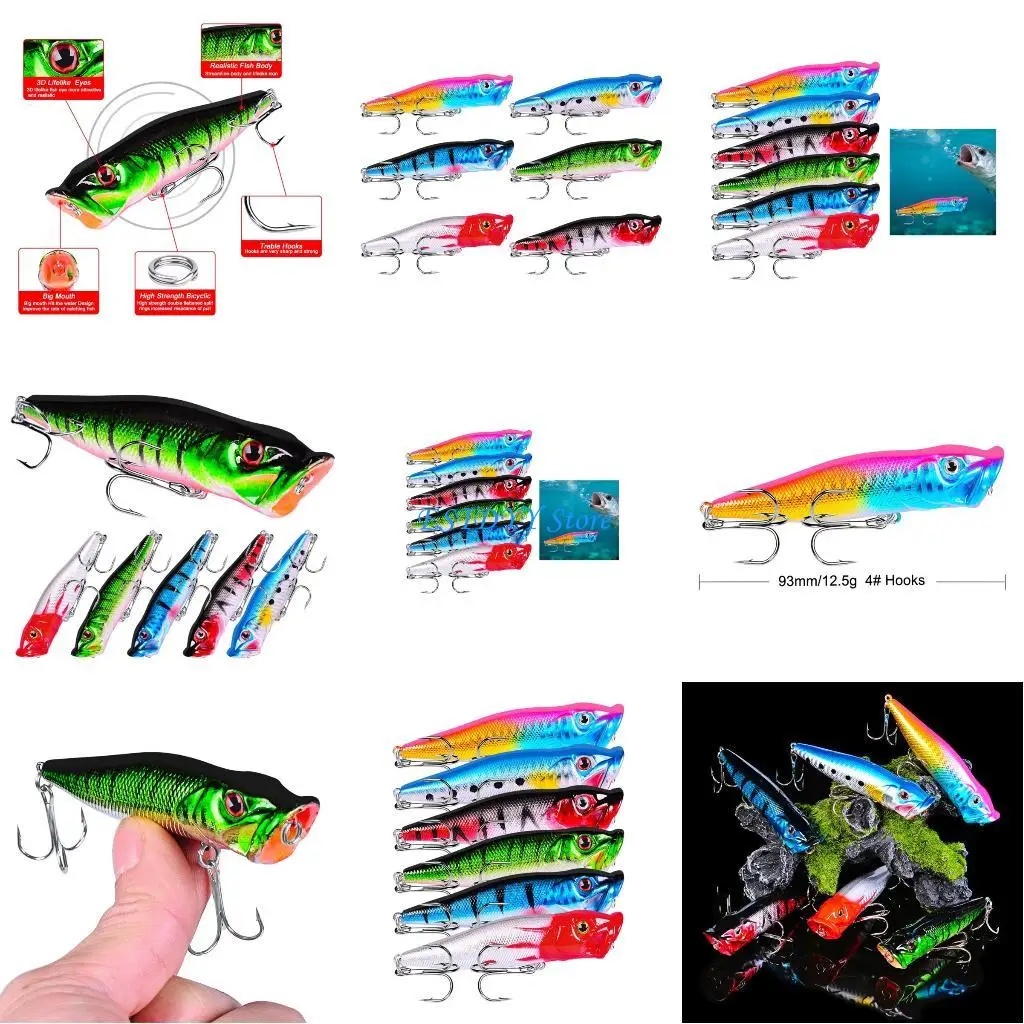 G6DE – leurre pêche réaliste avec Double hameçon nageur à coulage lent, leurre pour pêche aux basses aux eaux douces