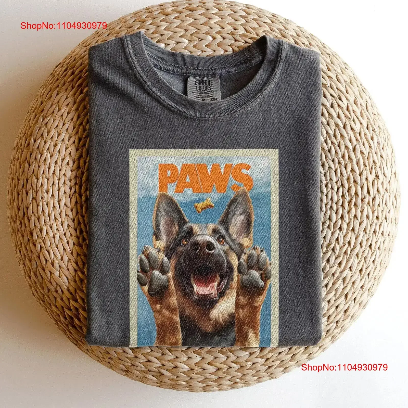 

German Shepherd Silhouette T Shirt GSD Mom for Owner Dog Dad s vintage Washed Soft homme Stylish Slightly graphic Breathable