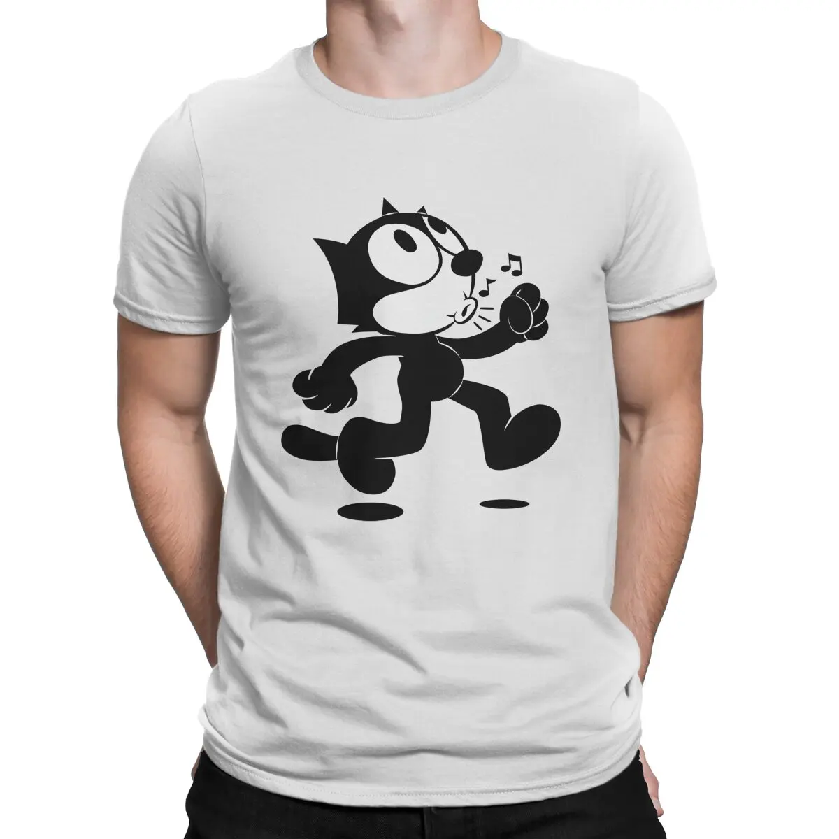 Fashion Felix T-Shirts Men O Neck 100% Cotton T Shirts Felix Cartoon Short Sleeve Tee Shirt Gift Clothes