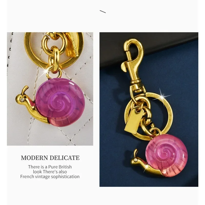 Fashionable retro keychains, personal keychain pendant accessories, snail bag pendants, bag pendants