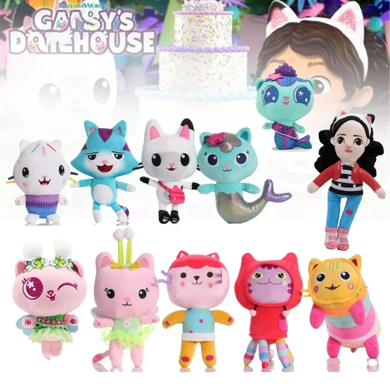 جديد غابي دمية أفخم ميركات الكرتون محشوة الحيوان يبتسم القط Kawaii عناق غابي فتاة الدمى الاطفال هدايا عيد الميلاد لعبة للأطفال