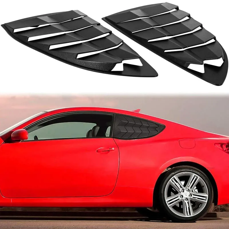 Side+Rear Window Louvers Windshield Sun Shade Cover Fits for Hyundai Genesis Coupe 2010 - 2016 ,Matte Black