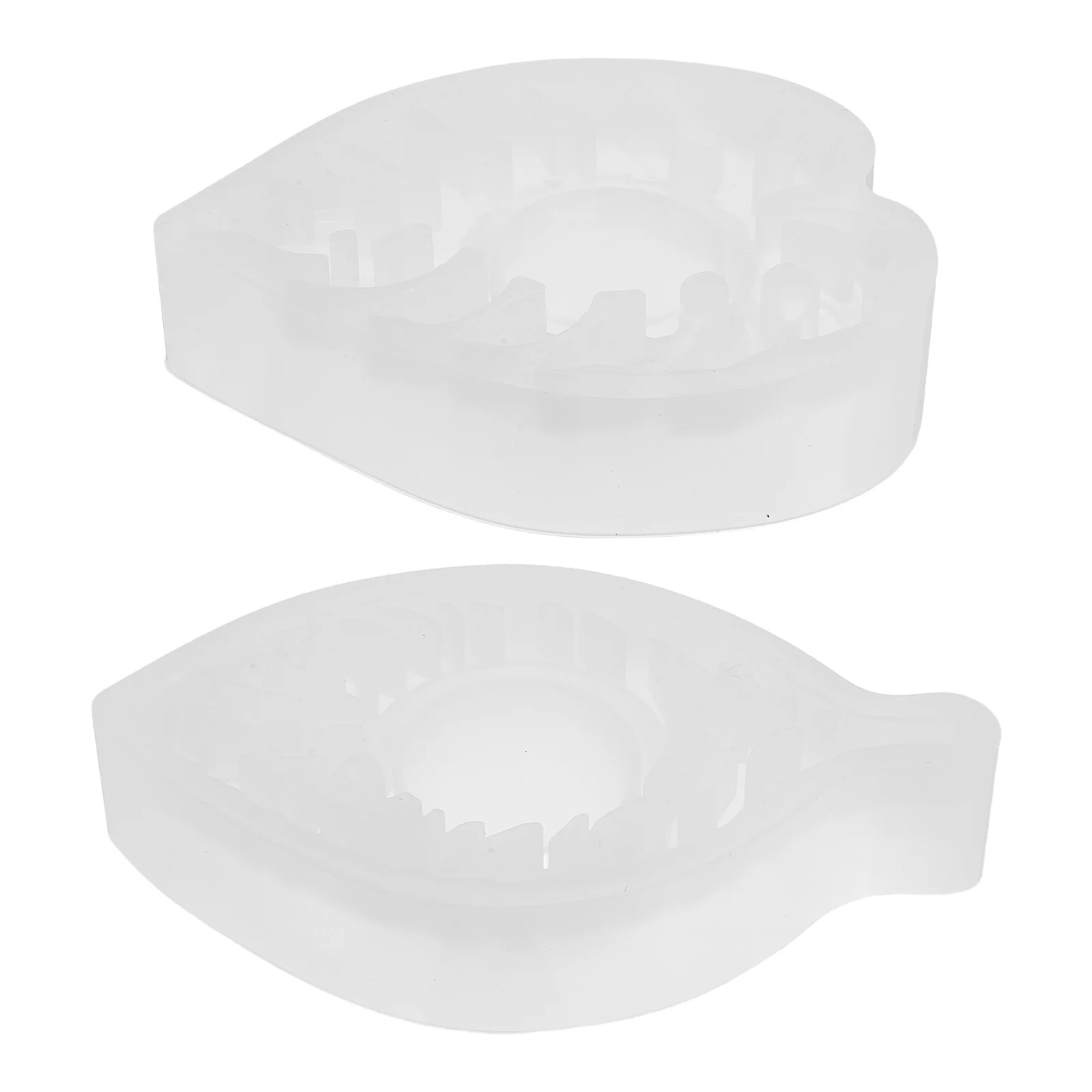 

2 Pcs Leaf Candlestick Mold Holder DIY Craft Molds Tea Light Crafting Epoxy Silicone Jar
