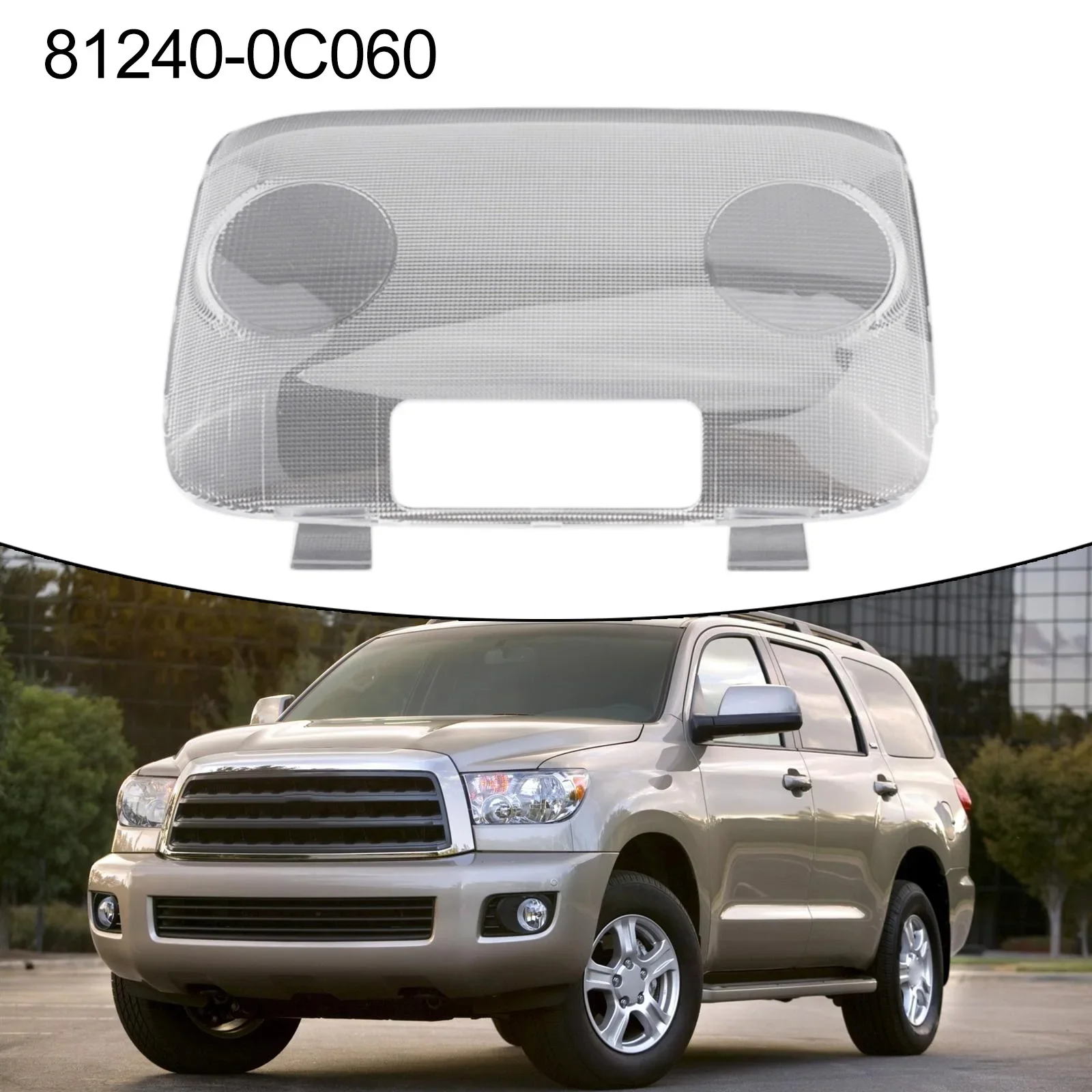 Convenient Installation Reading Dome Light Cover for Toyota For Tundra For Sequoia Anti deformation Wear resistant Design