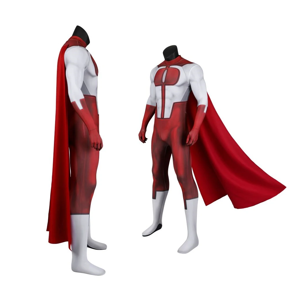 New Game Mortal 1Omni Man Nolan Grayson Jumpsuit Cosplay3D Printed Zentai Red Tight Fitting Halloween Role-playing Costume