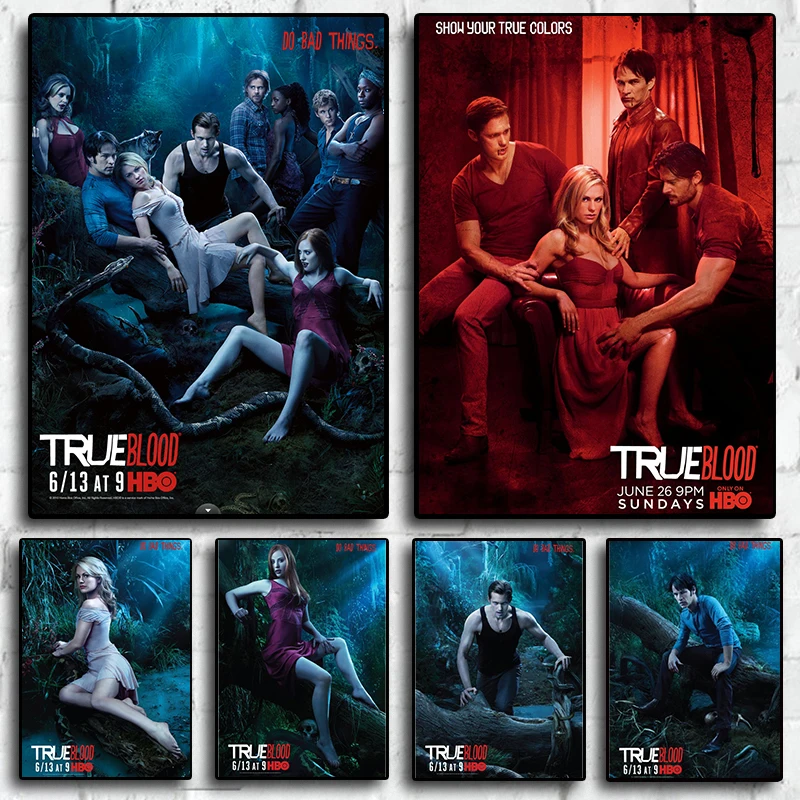 American Classic TV Movie True Blood Series Poster Quality Canvas Painting For Room Living Sofa Wall Art Home Decor Picture