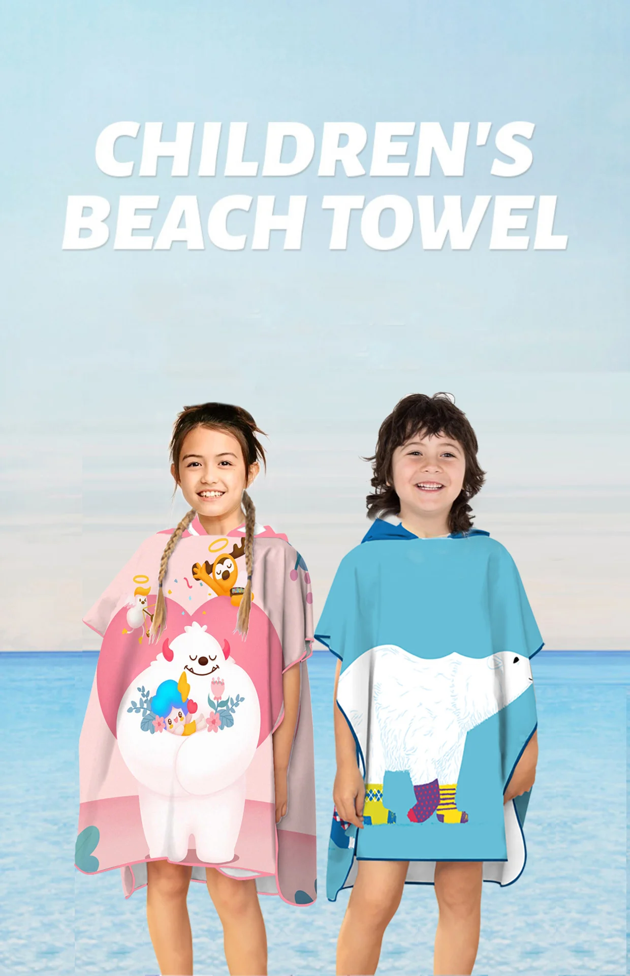 

Goexplore Hooded Towel for Kids, Absorbent Bath Towel with Hood for the Pool, Quick Dry Swimming Bath Towels children