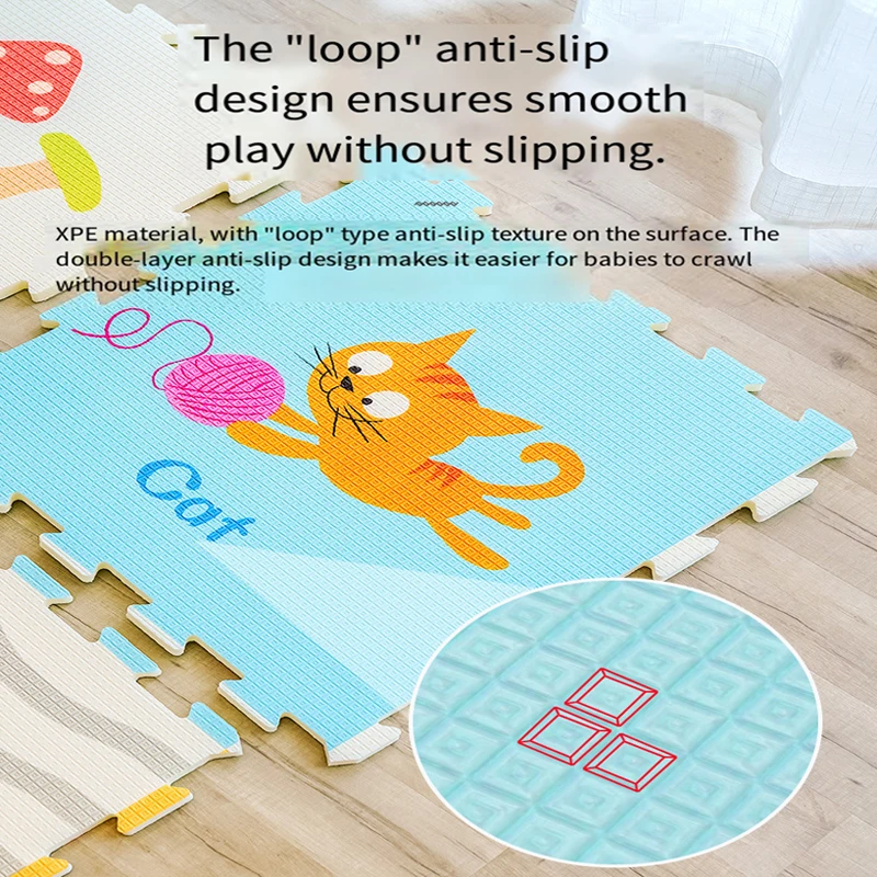 XPE المتشابكة تلعب حصيرة البلاط 2 سنتيمتر سميكة الطفل حصيرة للزحف عدم الانزلاق الطابق الحشو للأطفال غرفة اللعب مقاوم للماء ودائم #2