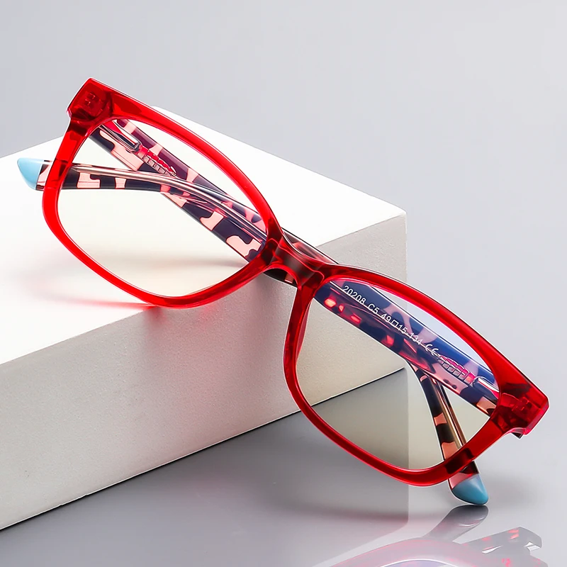CLLOIO New Trendy Square Kids Myopia Glasses Anti Blue Light Boys Girls Computer Eyeglasses Children Prescription Optical Frames