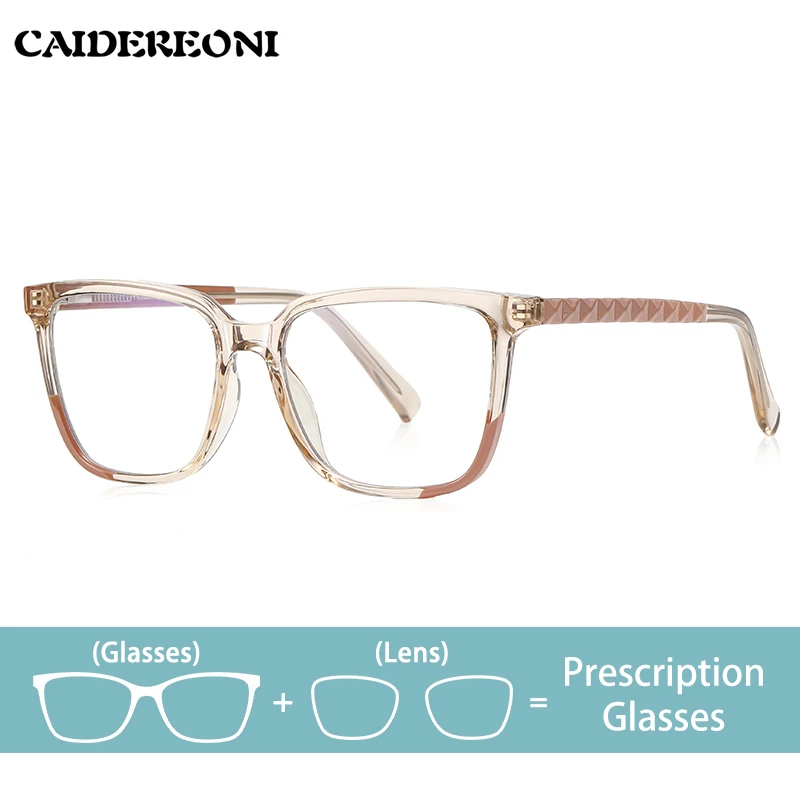 

CAIDERONI квадратные женские модные очки в большой оправе с защитой от синего цвета по индивидуальному заказу, женские фотохромные линзы PFD2135