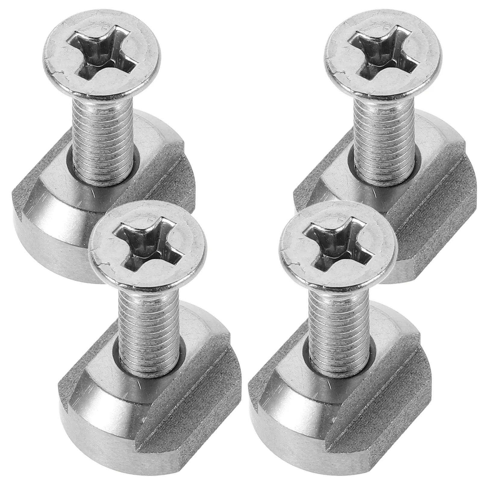 4pcs Hydrofoil T-Nuts Set for Surfing Accessories – Brass & Stainless Steel Sliding Mounting Screws for Hydrofoil Tracks