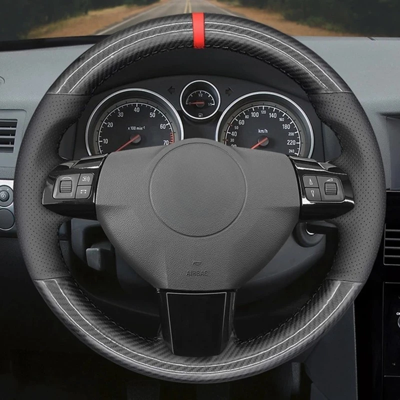 ディーゼル車用ステアリングホイールカバー,カーボンファイバーステアリングホイールカバー,Opel astra,signum,vectra c,vauxhall,Holden,astra Puster,2004-2009用