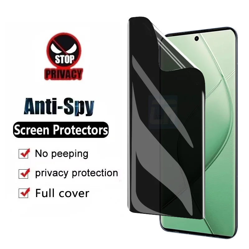 

3D Privacy Anti Spy Hydrogel Film For Tecno Spark 20 Pro Plus Curved Screen Protector For Phantom X2 Pro Protective Not Glass