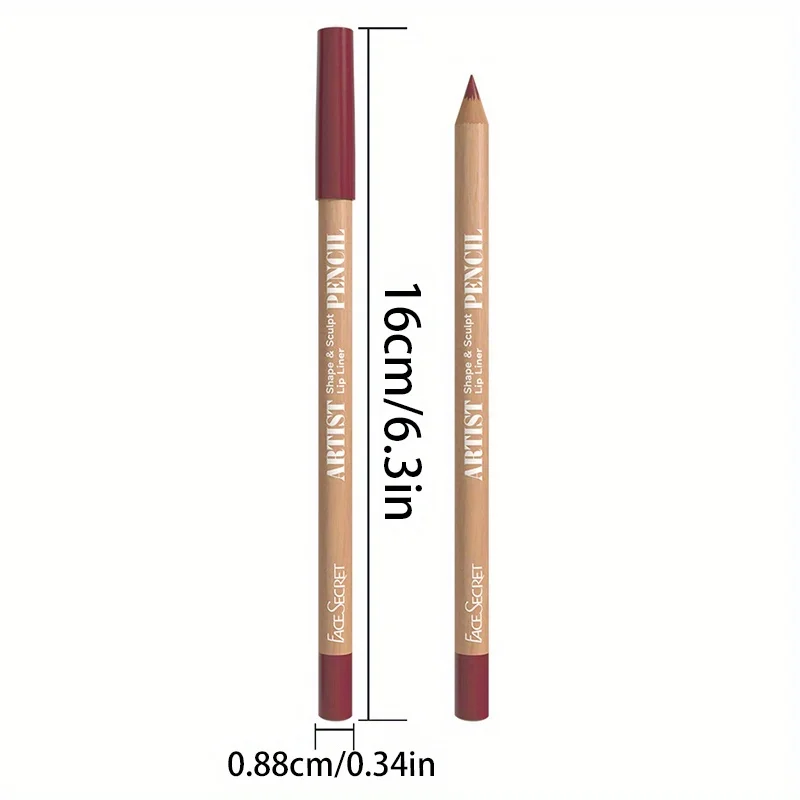 3 ชิ้น Long-Lasting Velvet Lip Liner Matte ลิปสติกกันน้ํา Perfect Gift สําหรับวันวาเลนไทน์, Lip Liner Set