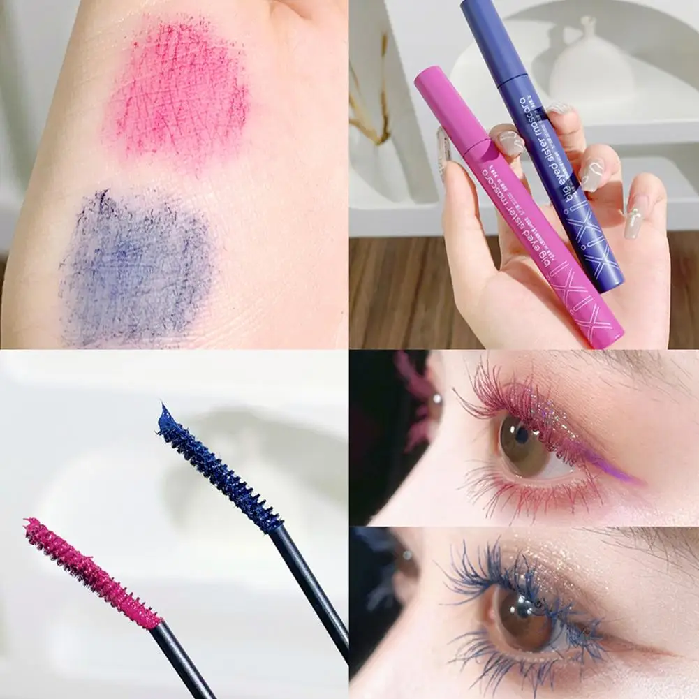 Ultrafijne Kleine Borstelkop Mascara Verlengende Magische Kleur 3d Lash Wimper Verlenging Oogwimpers Langdragende Zwarte Mascara