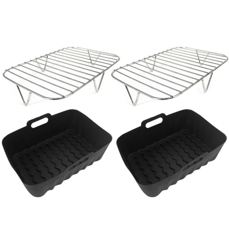 Grilling Rack Air Fryer Pad Silicone Air Fryer Tray Silicone Baking Liners Dropship