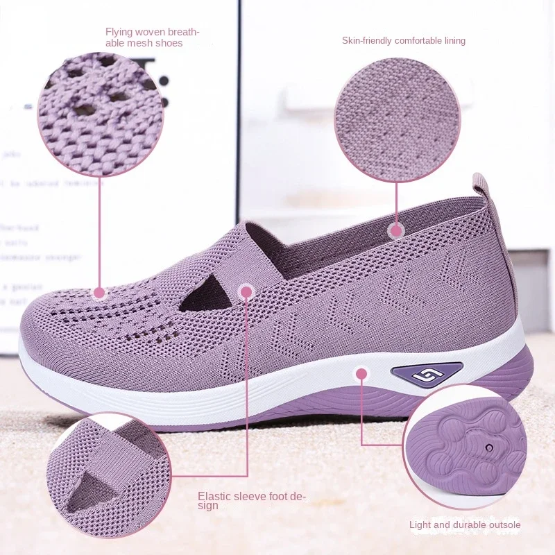 Summer New Comfort Casual Women's Shoes Fashion Soft Sole Breathable Hollow Out Flat Shoes for Women Zapatos De Mujer image 3