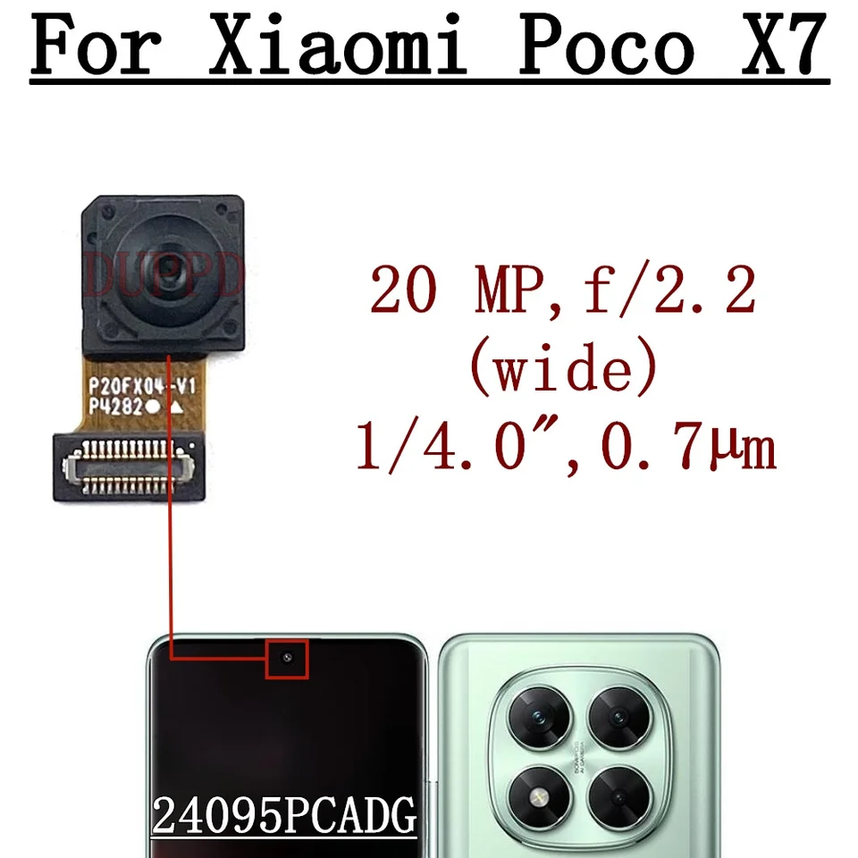 Rear Camera For Xiaomi Mi Poco X7 5G Front Selfie Facing Back Main