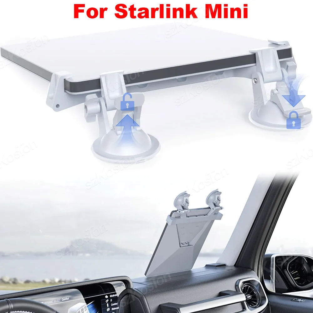 For Starlink Mini Mount Dashboard Suction Cup Mount for Car Sunroof Windshield Holder for Star link Mini Dish Mounting Bracket