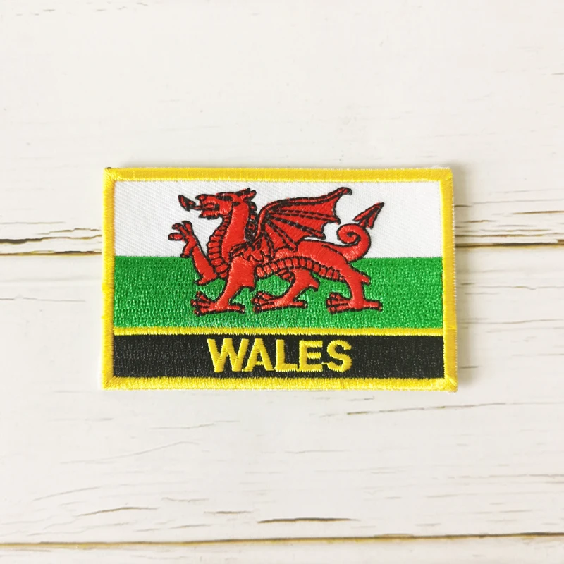 National Flag Square Embroidery Patch Badge 8*5cm UZBEKISTAN VENEZUELA VIETNAM YEMEN ZAMBIA WALES VATICAN VANUATU ZIMBABWE