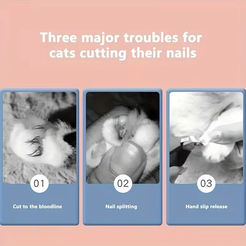 1pc Pet Nail Grooming Kit - Stainless Steel Clipper & Grinder, Safe for Dogs & Cats gallery 4