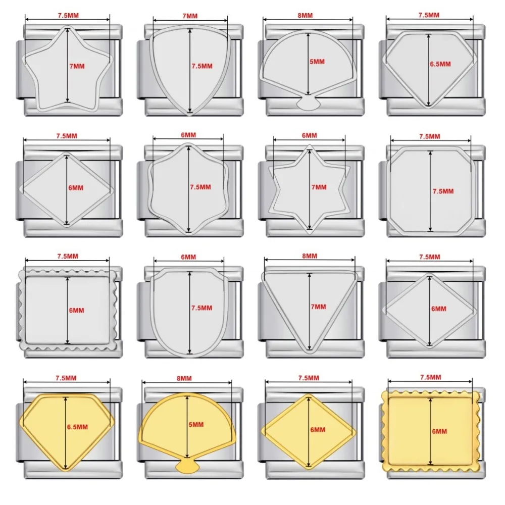 جديد هندسية الإيطالية وحدة سوار الفولاذ المقاوم للصدأ DIY الجمعية حزام الساعات سلسلة هدية أنيقة للمجوهرات اليومية شيك الإكسسوارات