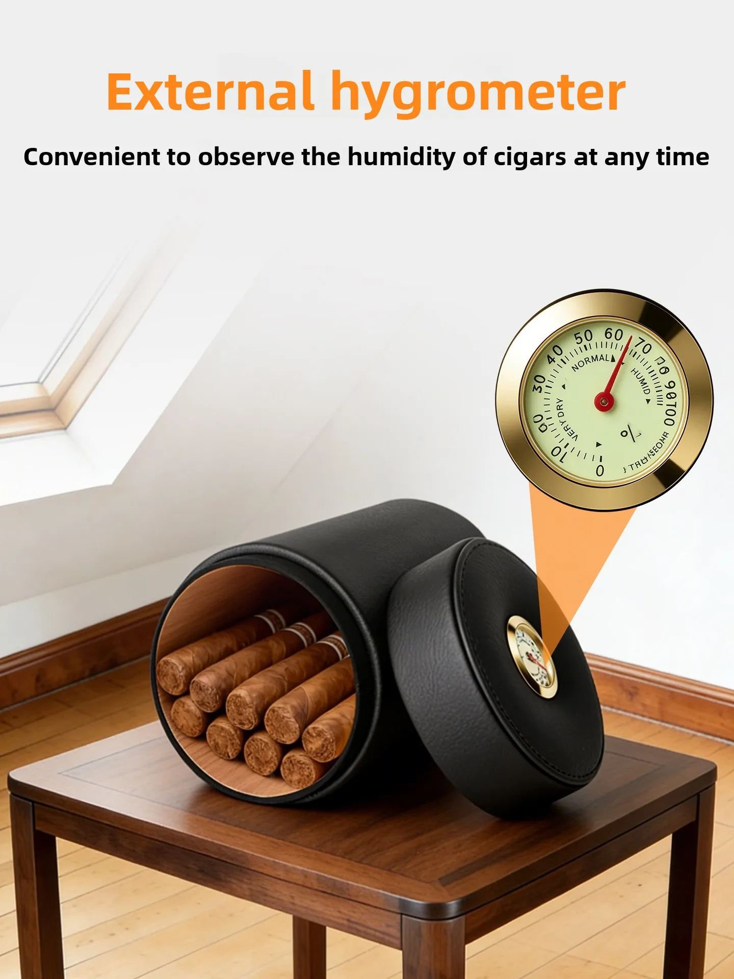 L-cigar humidor portable case storage sleeve travel sealed lock humidification moisture-proof box cabinet smoking accessories