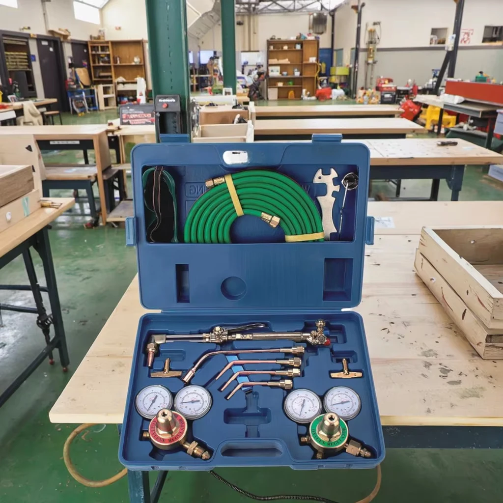 Ensemble de torche de découpe à gaz portable avec boîte en plastique