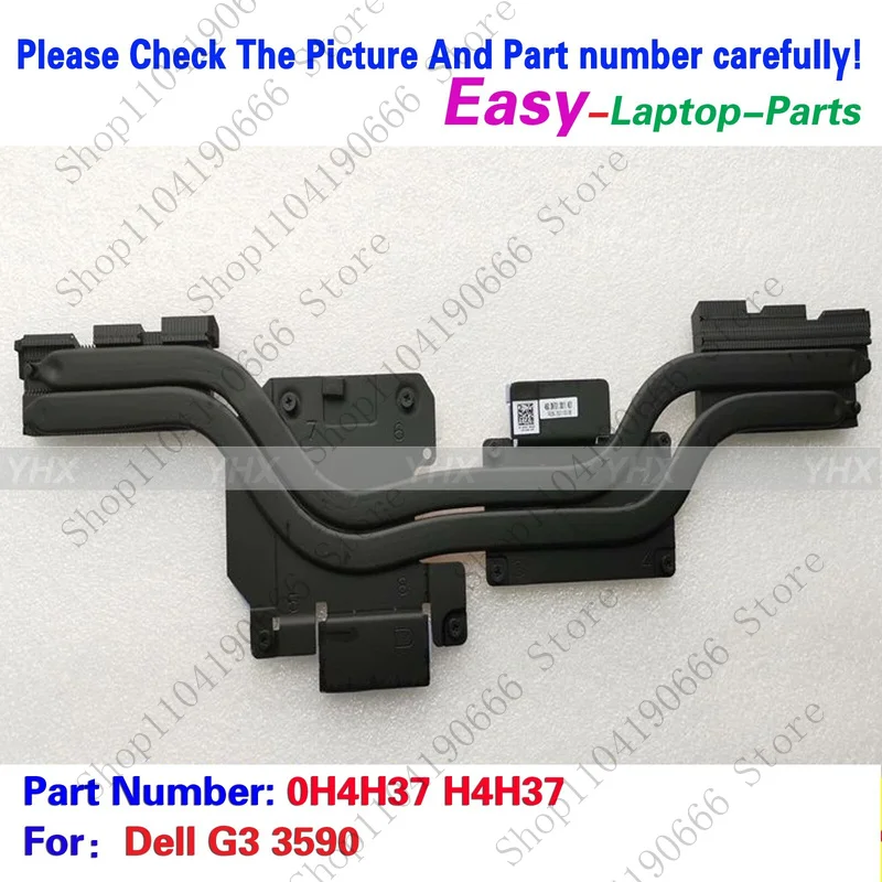 

bd New For Dell G3 3590 Laptop CPU GPU Cooling Heatsink Assembly 0H4H37 H4H37.