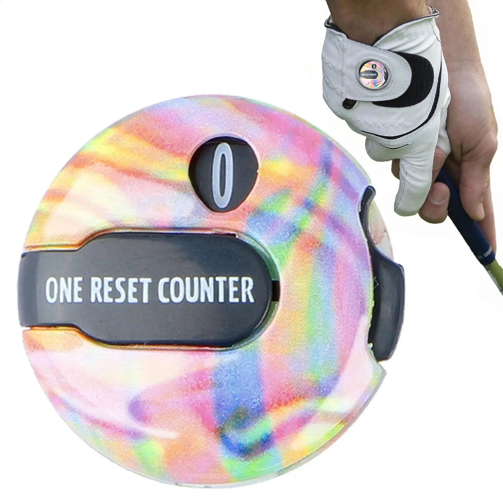 Golf Score Counter Gloves Caps Clip Mini Golf Scoring Strokes Device With Touch Reset Clip Quickly Return Counter Up to 12 Shots