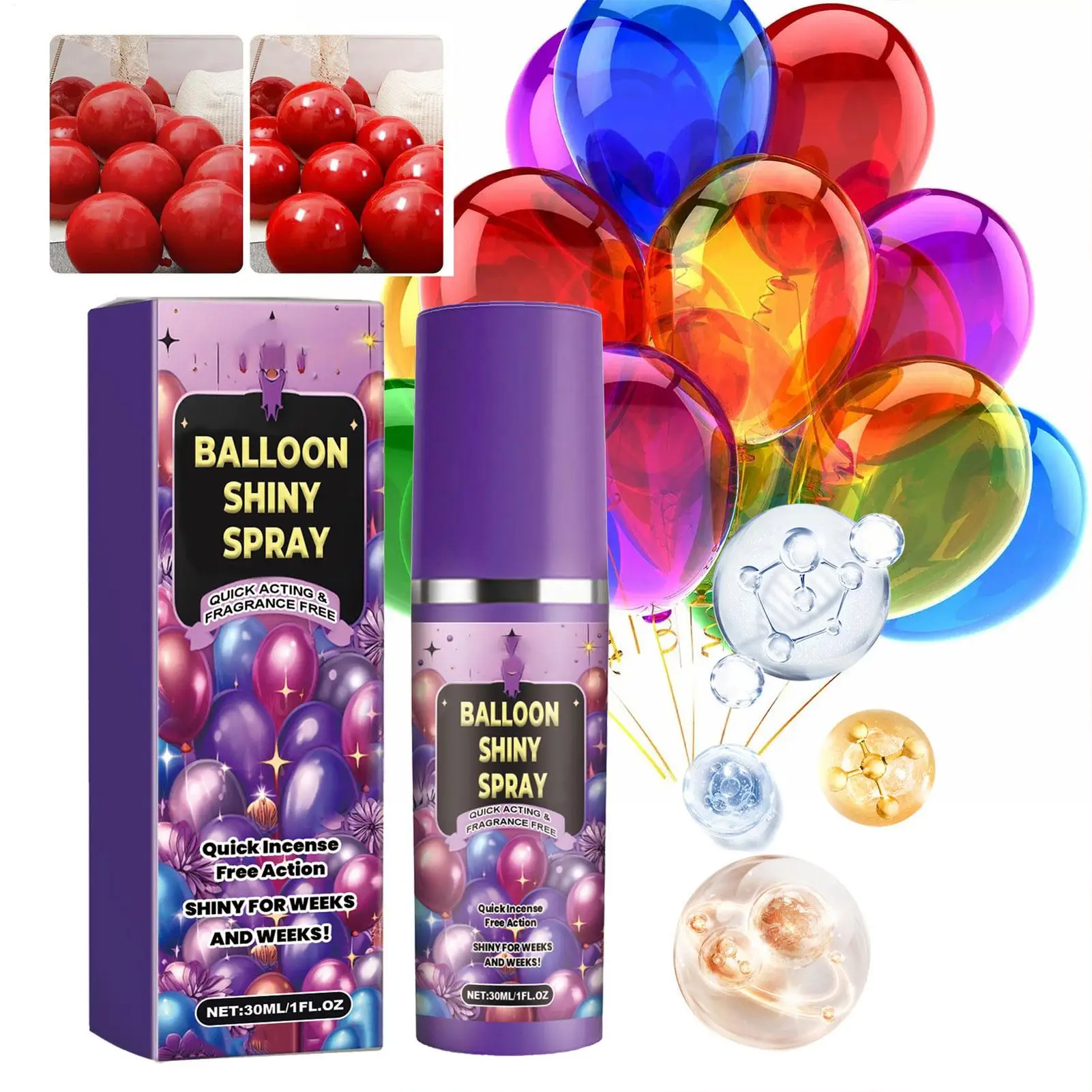 30ml Quick Drying Ballon Shine Spray Balloon Spray For Latex Balloons Latex Balloon Gloss Shine Spray Balloon Glow Spray - view 5