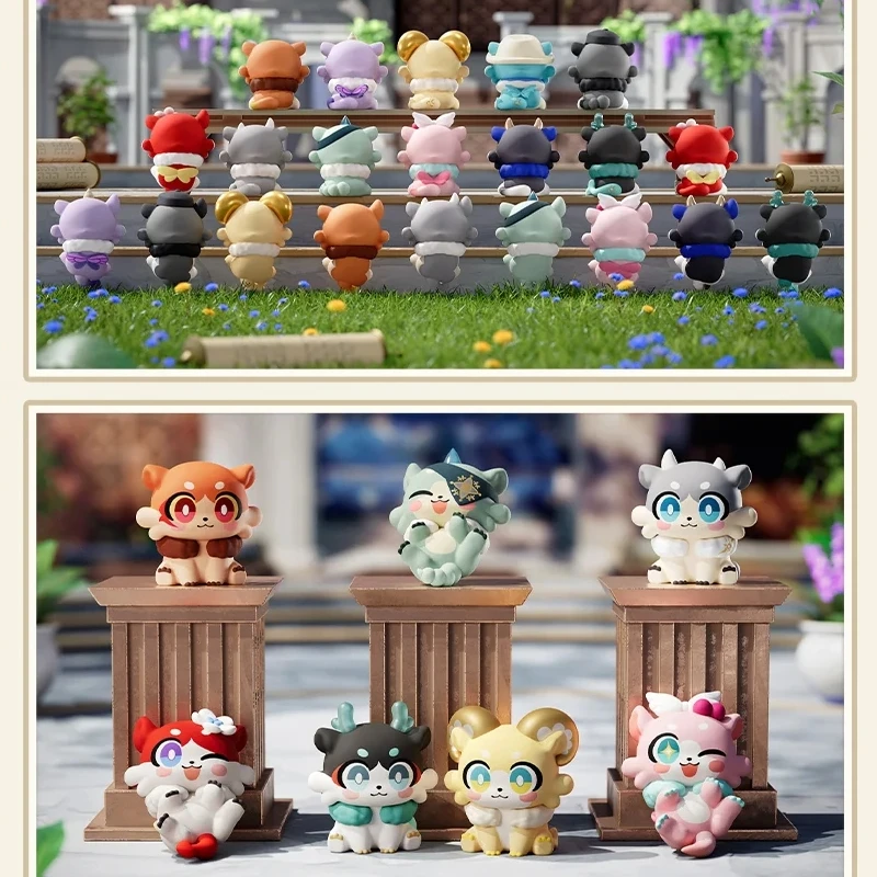 Genuine Star Rail Awow Awoo Chimera Series Mini Blind Box Collectible Dolls Kawaii Mini Surprise Bags Gift For Friends