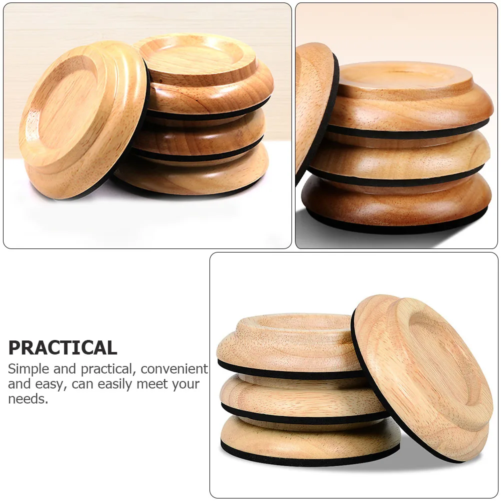 

4pcs Piano Leg Floor Protectors Soundproof Anti Skid Caster Cups Wood Piano Feet Pads EVA Solid Furniture Parts Musical Mats
