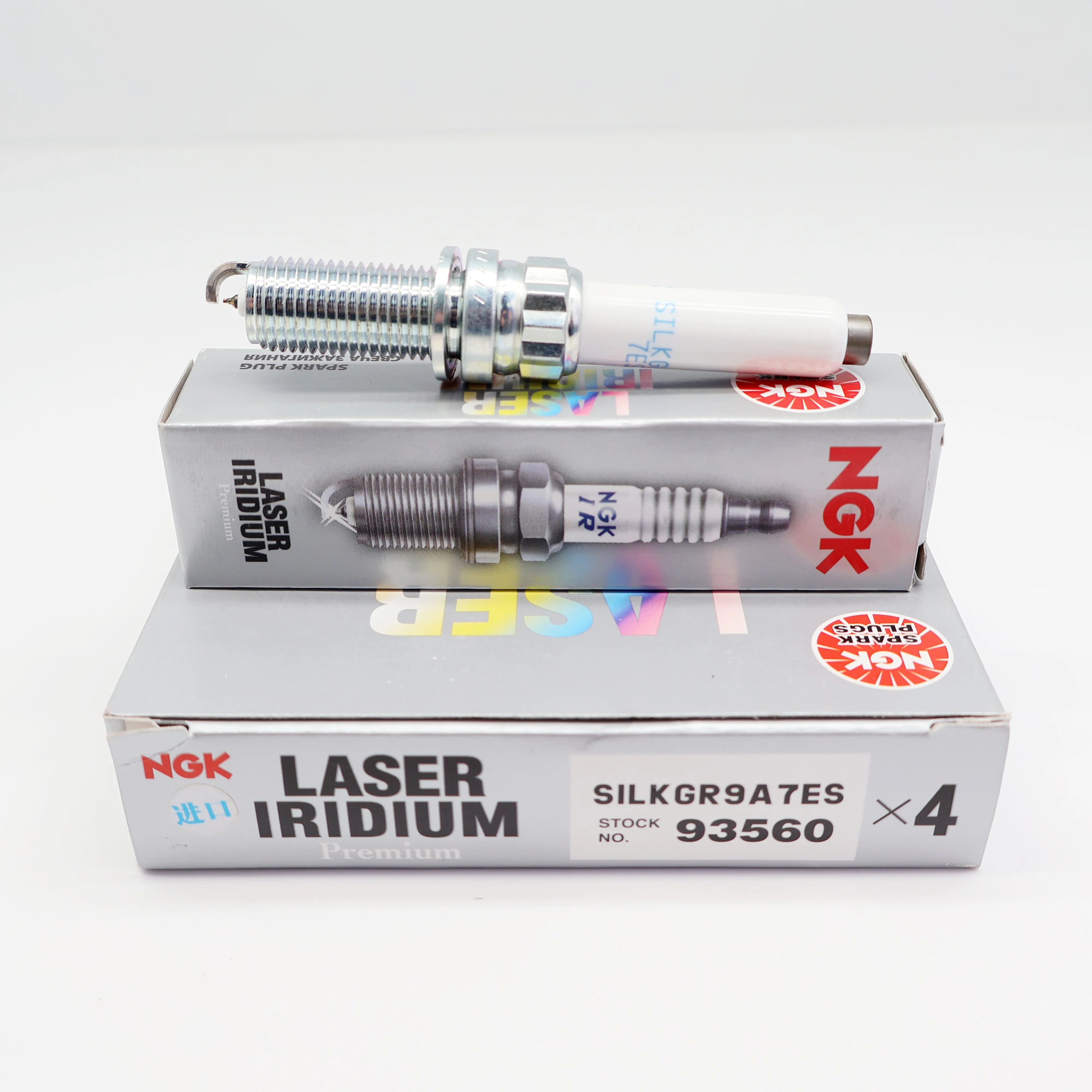 NGK Laser Iridium Spark Plug SILKGR9A7ES 93560 Original genuine product for VW,Audi,Porsche OEM:06M905606F,9A790560150