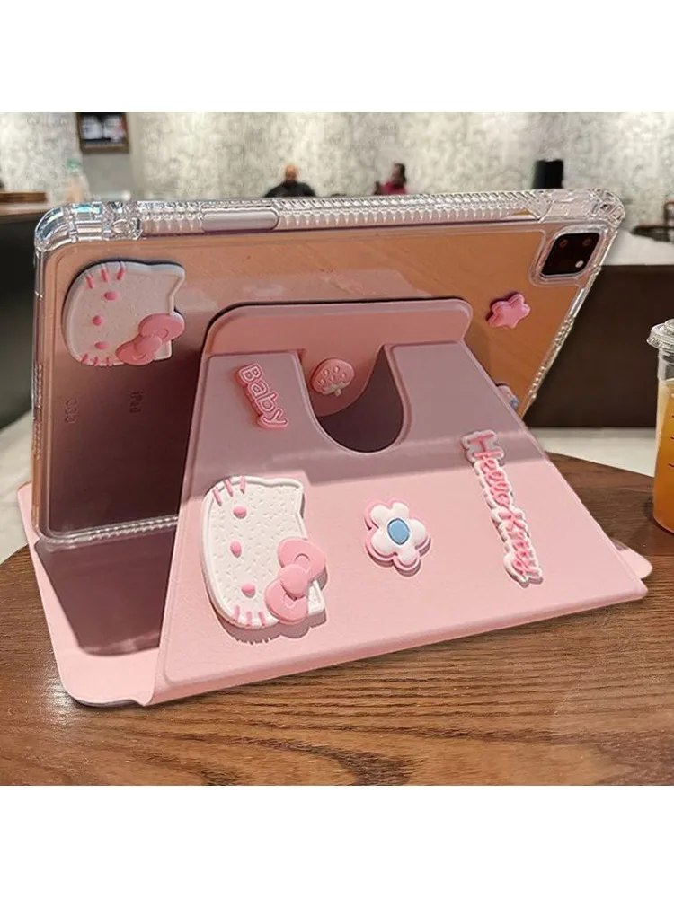 Étui intelligent Hello Kitty pour Xiaomi Pad 7, 11,2 pouces, Mi Pad 6/6Pro, 11 pouces, 5 5 Pro, 11 pouces, support rotatif en acrylique