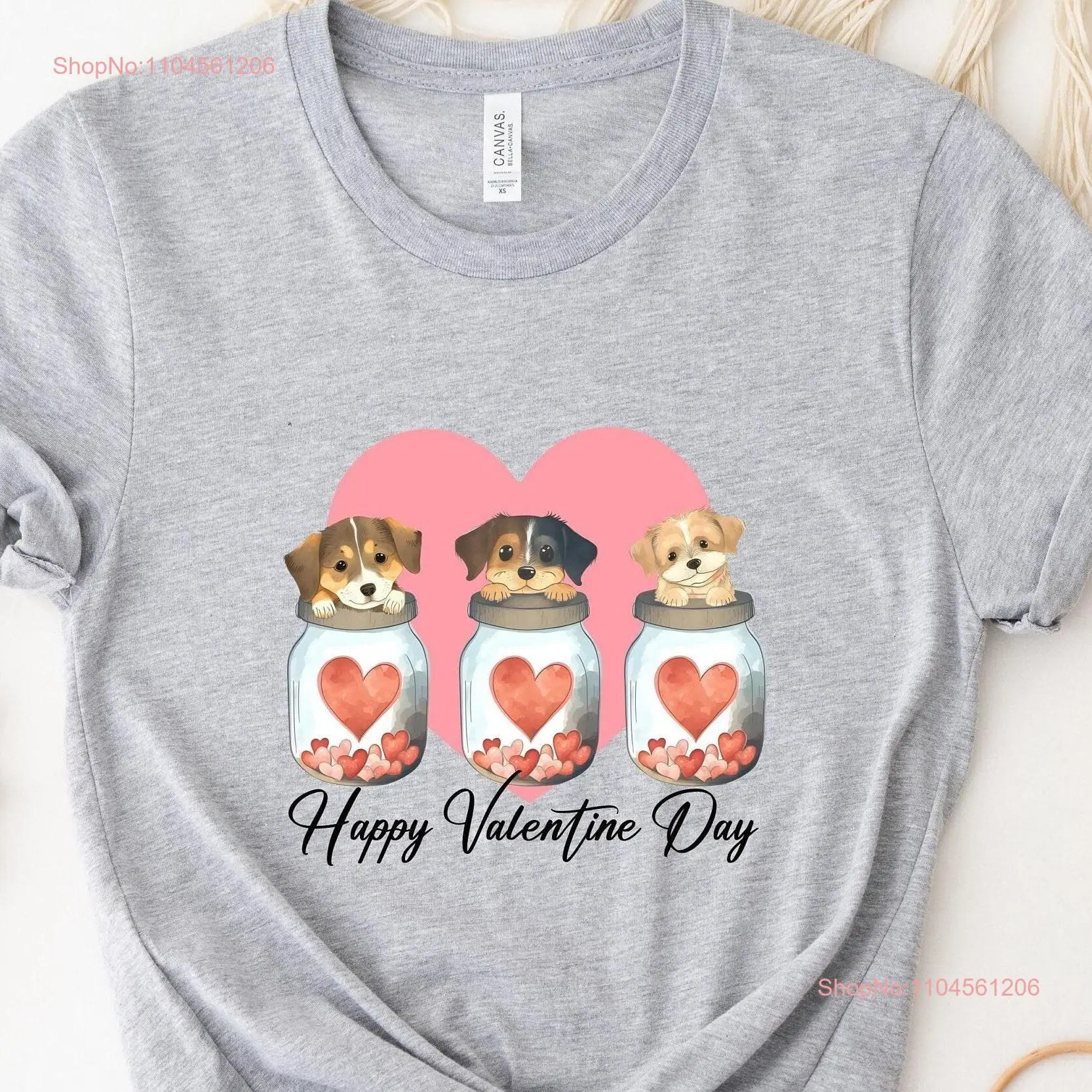 

Футболка с собакой на День святого Валентина Love Valentine's Lover Crewneck Lovely Dogs Be My с длинными или короткими рукавами