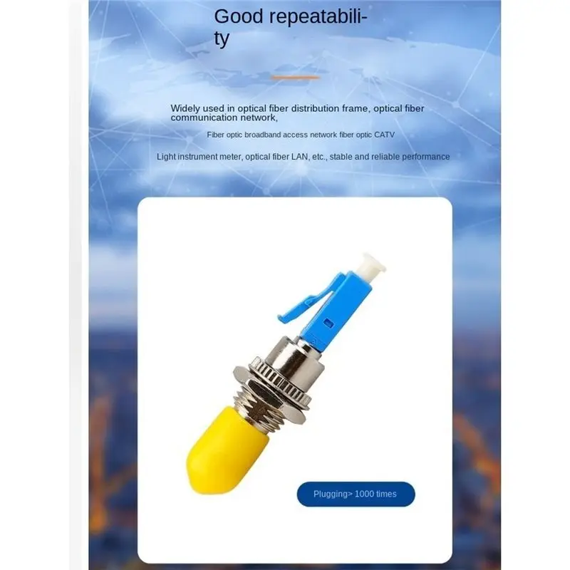 Reliable-LC For UPC Male To For ST UPC Female Adapter Hybrid Fiber Optic Adapter Single Mode Flange Coupler,LC For UPC Male To F