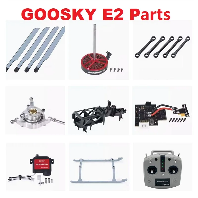 GOOSKY E2 UH-1Y RC Hélicoptère Accessoires Pièces Shell Lame Moteur ESC Servo Arbre Principal Plateau Swashplate Rotor réinitialisation Vis Train D'atterrissage