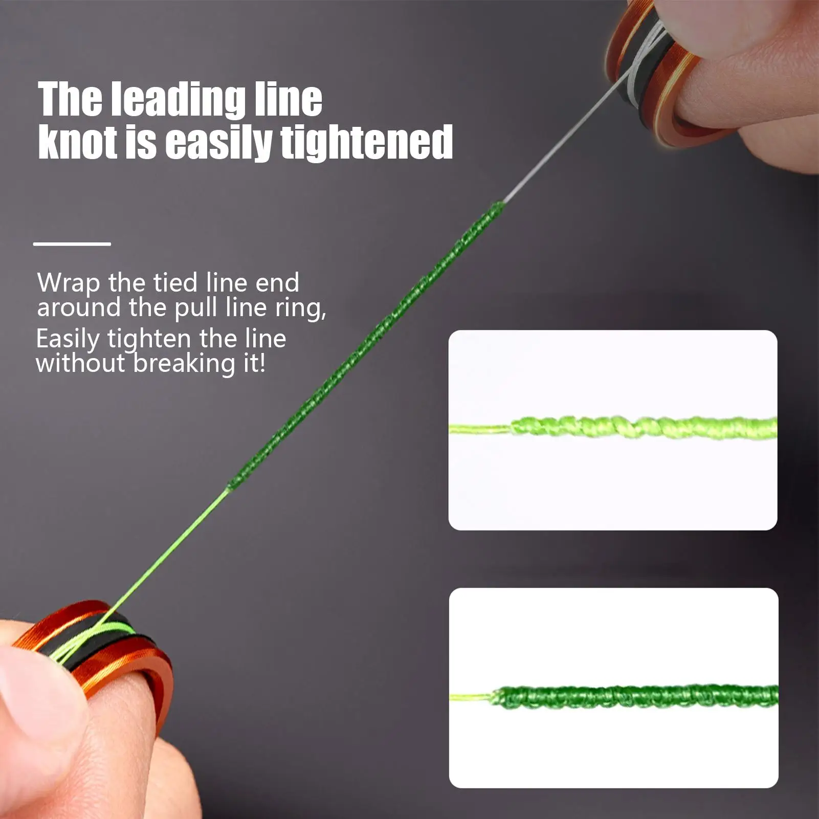 خطوط الصيد مجتذب حلقة سلك مجتذب المضادة للانزلاق سبيكة الصيد خط سفلي مجتذب المحمولة صيد السمك عقدة تشديد الزعيم #3