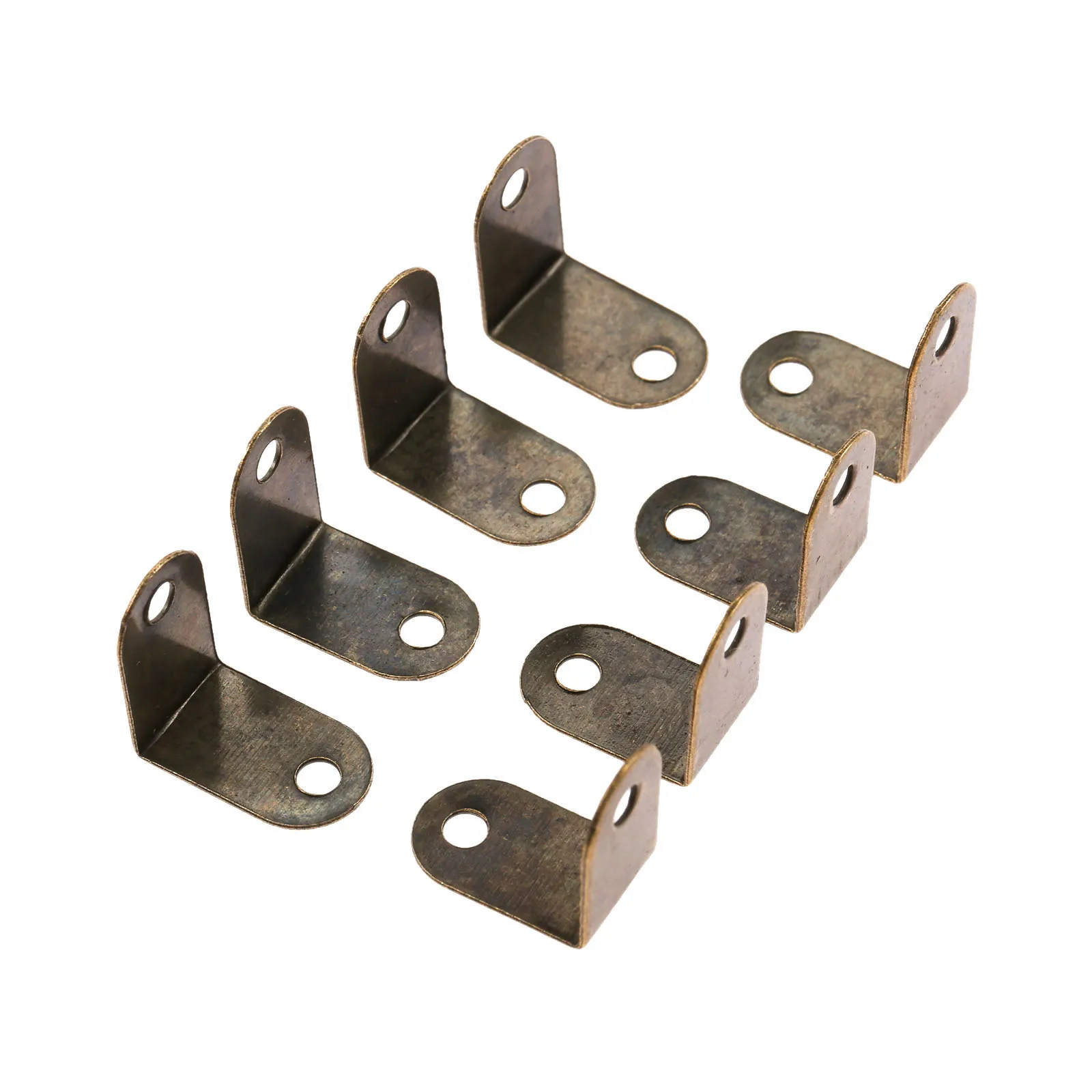 DRELD 20Pcs ตกแต่งเครื่องประดับโบราณไวน์ของขวัญกล่องไม้กรณี Protector Guard Bronze ตกแต่งโต๊ะ15*9มม.