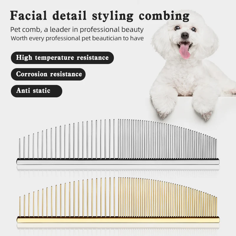 Imagem -06 - Pet Beleza Crescente ou Lua em Forma de Pente Fino Pente Facial Bonito Teddy Boca Dentes e Fácil de Pentear o Cabelo do Cão Novo Estilo