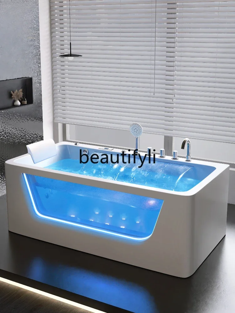 Household Adult Jacuzzi Thermostat Intelligent Heating Great Waterfall Acrylic Bath 1.7 meters