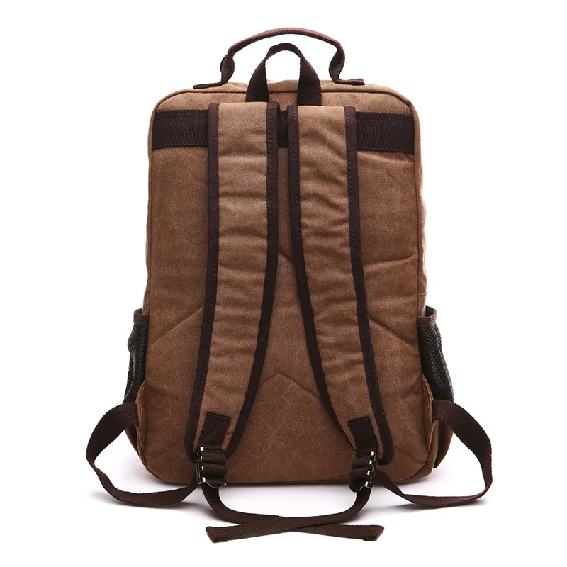 Men's Large Capacity Backpack Trendy and Fashionable Canvas Casual Bag Computer Backpack Travel Bag Multiple Pockets