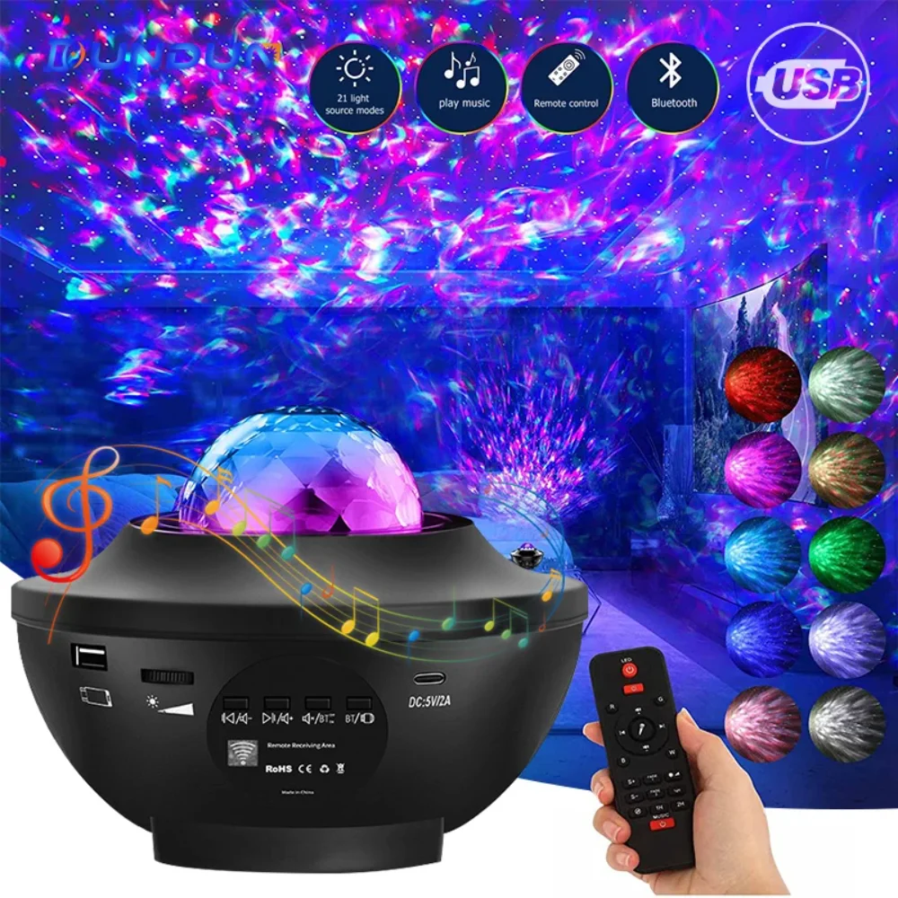

Projector Night Light Starry Sky Lamp Bedroom Decoration Colorful Magic Ball Projector Light Children Gifts Light